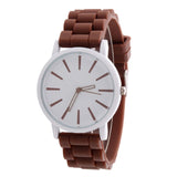 Women Men Sports Jelly Gel Analog Quartz Wrist Watch