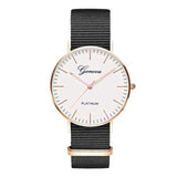 Exquisite simple Nylon strap women watch