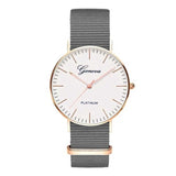Exquisite simple Nylon strap women watch