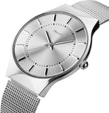Casual Slim Mesh Steel Ultra Thin Sport Watch
