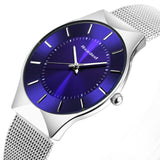 Casual Slim Mesh Steel Ultra Thin Sport Watch