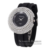 New Fashion Silicone Full Diamond Quartz Wristwatch