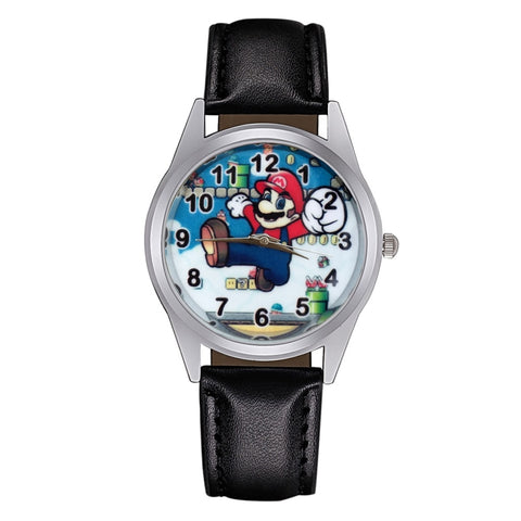 Cartoon Cute Mario style Children Watch