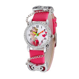 Cute Pretty princess Anna Elsa Crystal Chain style Children Watch