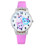 Cartoon Cute pretty girl Crystal style Children Watch