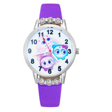 Cartoon Cute pretty girl Crystal style Children Watch